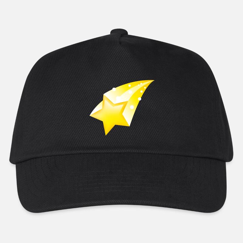 Smiley Falling Star - Kinder Basecap - Schwarz