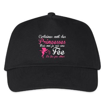 la fée pas chier - Casquette de baseball Enfant - noir - Devant