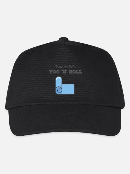 Cool Shirt let's Yog 'n' Roll Yoga Shirt - Kinder Basecap - Schwarz