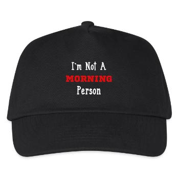 I'm not a morning person - Kinder Basecap - Schwarz - Vorne