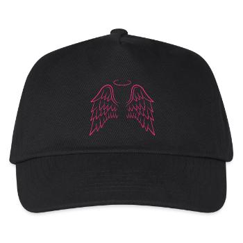 Ailes d'ange en rose - Casquette de baseball Enfant - noir - Devant