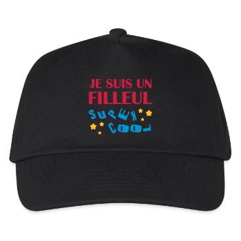 Patin / Pate / Patentochter / Patensohn - Kinder Basecap - Schwarz - Vorne