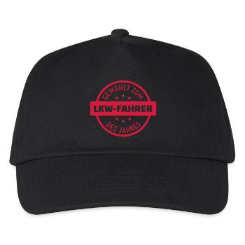 LKW Fahrer / LKW-Fahrer / LKW / Fernfahrer - Kinder Basecap - Schwarz - Vorne