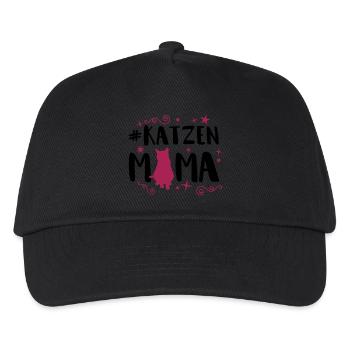 katzen mama - Kinder Basecap - Schwarz - Vorne