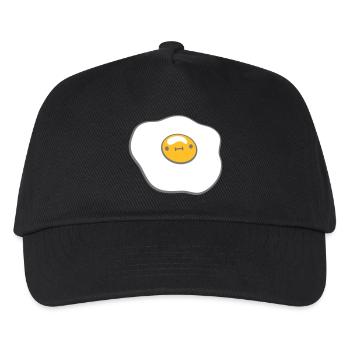 Spiegelei mit Gesicht - Kinder Basecap - Schwarz - Vorne