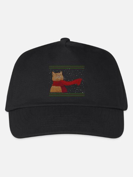 Strickmieze 1 - Kinder Basecap - Schwarz