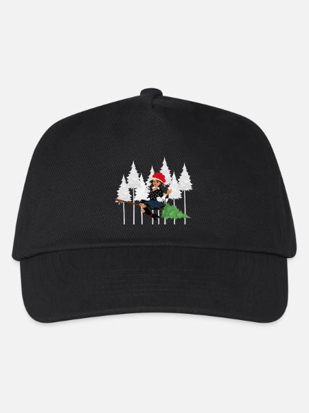 Moderne Schwarzwald Hexe Bollenhut Besen - Kinder Basecap - Schwarz