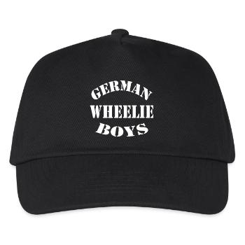 German Wheelie Boys Bike Stunts Design - Kinder Basecap - Schwarz - Vorne