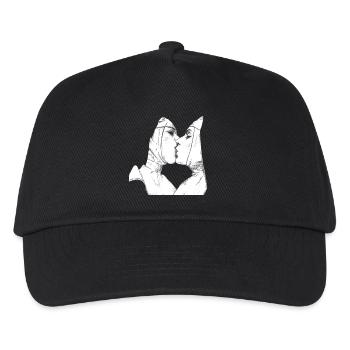 Kiss in religious dress: Delicate bond - Kids’ Baseball Cap - black - Front