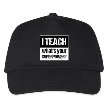 Et enseigner - Casquette de baseball Enfant - noir - Devant