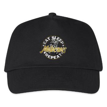 Motocross - Kinder Basecap - Schwarz - Vorne