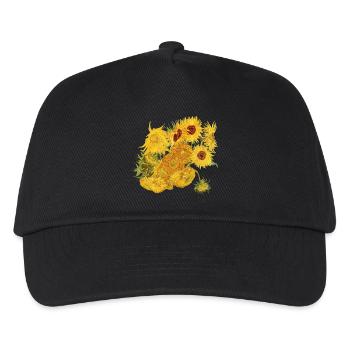 Vincent van Gogh Sonnenblumen Sunflowers Art Kunst - Kinder Basecap - Schwarz - Vorne