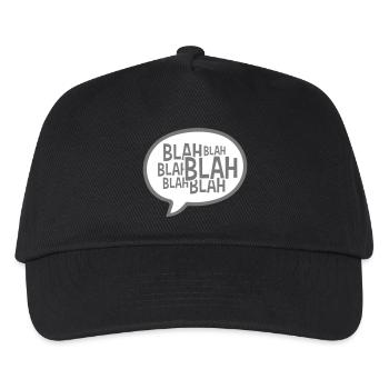 Sprechblase Comic Blah - Kinder Basecap - Schwarz - Vorne