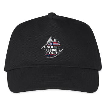 Norge Fishing Tour - Kinder Basecap - Schwarz - Vorne