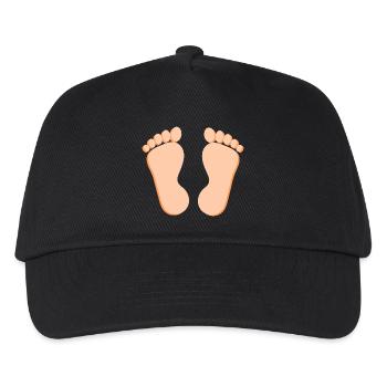 Fuß Füße Fußpflege Podologie Geschenk Geschenkidee - Kinder Basecap - Schwarz - Vorne