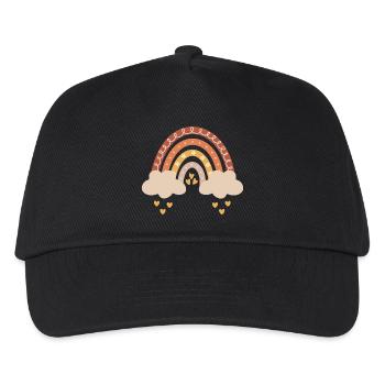Boho Rainbow Natural Tones Baby Baby Shower Gift - Kids’ Baseball Cap - black - Front