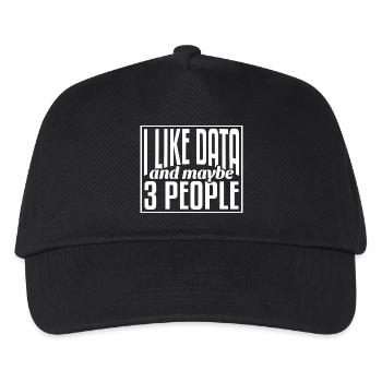 Daten Data Science Datenanalyst - Kinder Basecap - Schwarz - Vorne