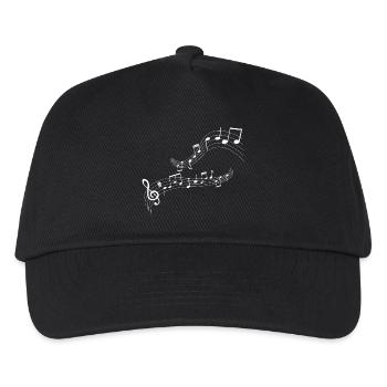 Flowing note melody - Kids’ Baseball Cap - black - Front