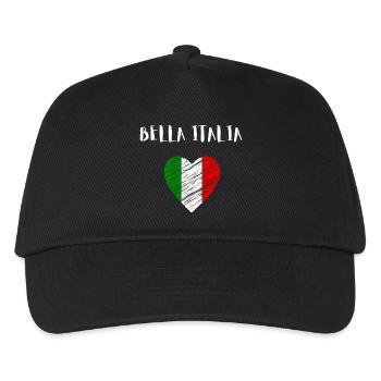 Bella Italia Italien Italy - Kinder Basecap - Schwarz - Vorne