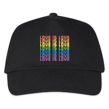 LGBTQ Love Is Love Gay Lesbian Pride Equality Gift - Kids’ Baseball Cap - black - Front
