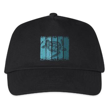 Schildkröte - Kinder Basecap - Schwarz - Vorne