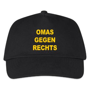 omas gegen rechts - Kinder Basecap - Schwarz - Vorne