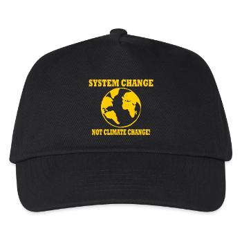system change not climate change - Casquette de baseball Enfant - noir - Devant