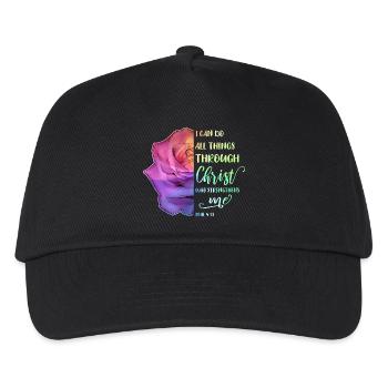 I Can Do All Things Through Christ LGBT Jesus - Kids’ Baseball Cap - black - Front