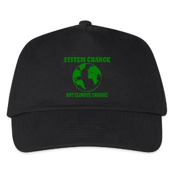 system change not climate change - Casquette de baseball Enfant - noir - Devant