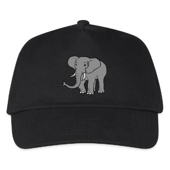 Großer grauer Elefant - Kinder Basecap - Schwarz - Vorne