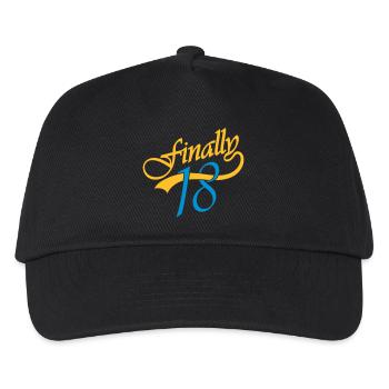Texte Enfin 18 - Casquette de baseball Enfant - noir - Devant