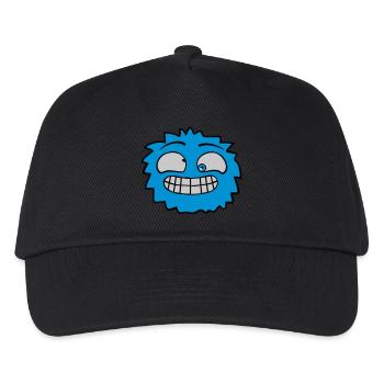 Haariges Monster Gesicht - Kinder Basecap - Schwarz - Vorne