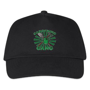 Gardening Gang für Gärtner mit Schrebergarten - Kinder Basecap - Schwarz - Vorne