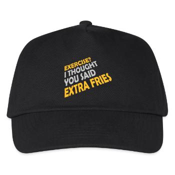 Exercice Extra Fries Citation - Casquette de baseball Enfant - noir - Devant