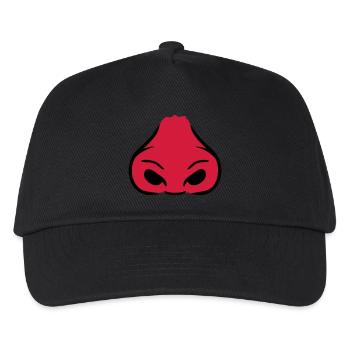 Red large nostrils nose - Kids’ Baseball Cap - black - Front