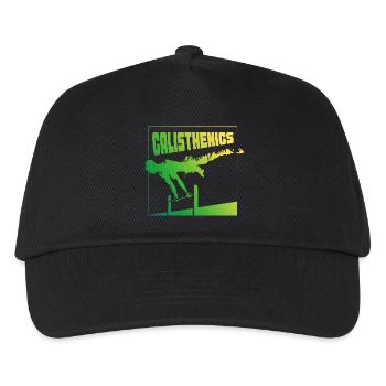 Conception de la pose en gradient de calisthénie - Casquette de baseball Enfant - noir - Devant