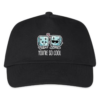 Funny heat wave, cool ice cubes You're so cool - Kids’ Baseball Cap - black - Front