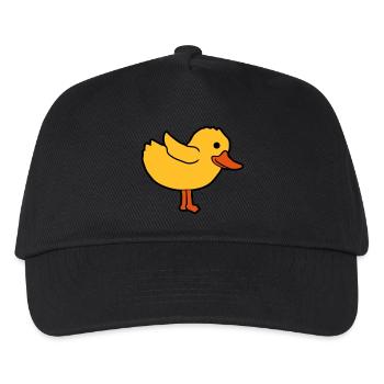 Cartoon Entchen süßes Küken - Kinder Basecap - Schwarz - Vorne