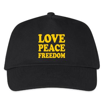 Love peace freedom - Casquette de baseball Enfant - noir - Devant