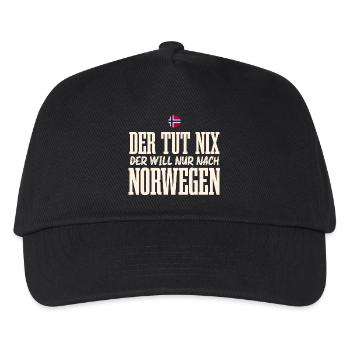 Norwegen - Kinder Basecap - Schwarz - Vorne