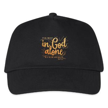 My soul finds rest in God alone - Kinder Basecap - Schwarz - Vorne