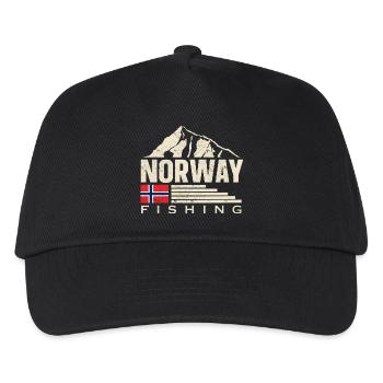 Norvège Fishing Angler Fishing Tour - Casquette de baseball Enfant - noir - Devant