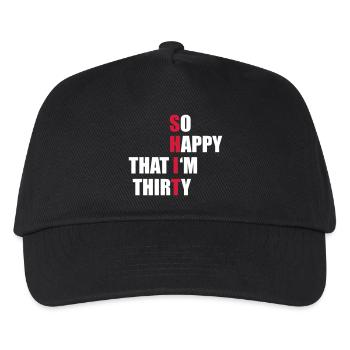 30 - Kids’ Baseball Cap - black - Front
