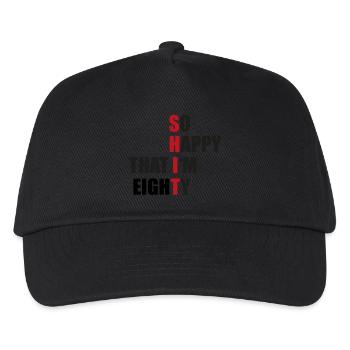 80 - Kids’ Baseball Cap - black - Front