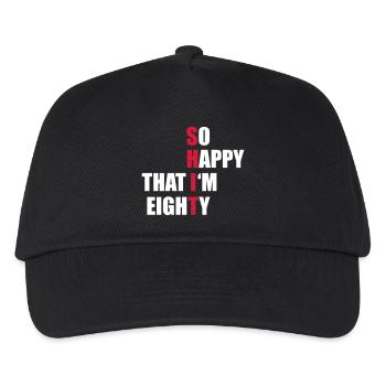 80 - Kids’ Baseball Cap - black - Front