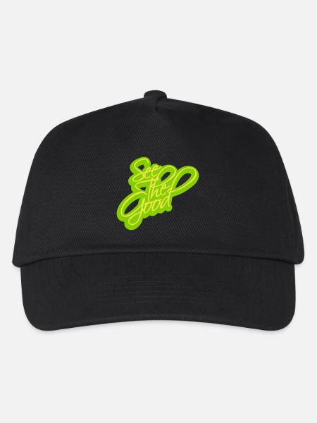 see the good Zitat - Kinder Basecap - Schwarz