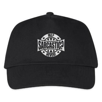 me sarcastic never quote - Kids’ Baseball Cap - black - Front