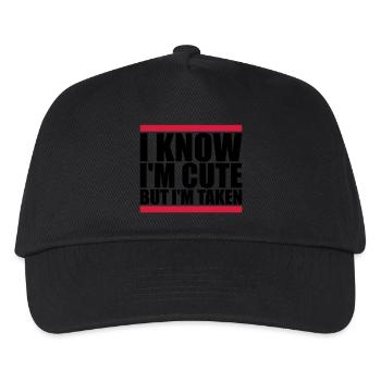 cute but taken quote - Kids’ Baseball Cap - black - Front