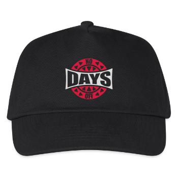 no days off quote - Kids’ Baseball Cap - black - Front