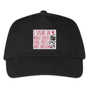 speak lyrics and sarcasm - Kids’ Baseball Cap - black - Front